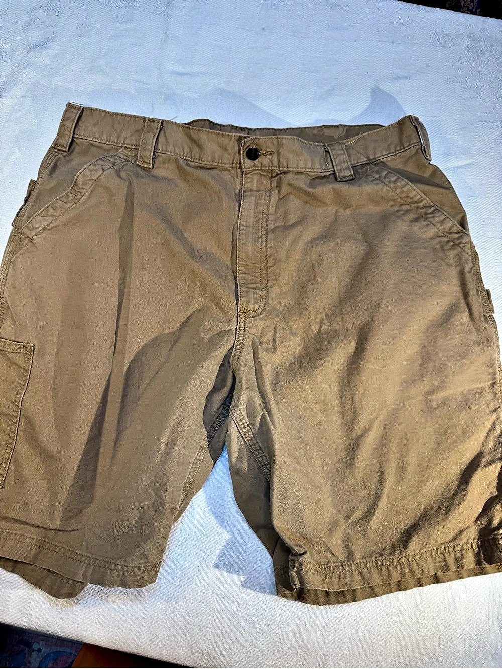 Carhartt Rugged Cargo Work Shorts Brown Waist 40